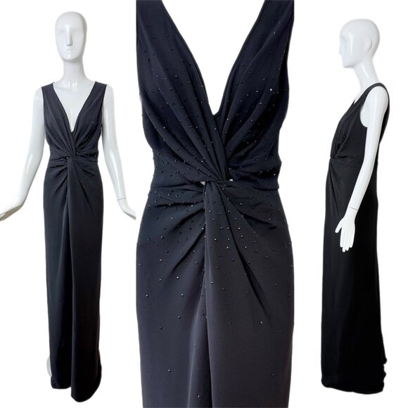 ARMANI COLLEZIONI 2011 Vintage Silk Embellished Evening Gown Maxi Dress